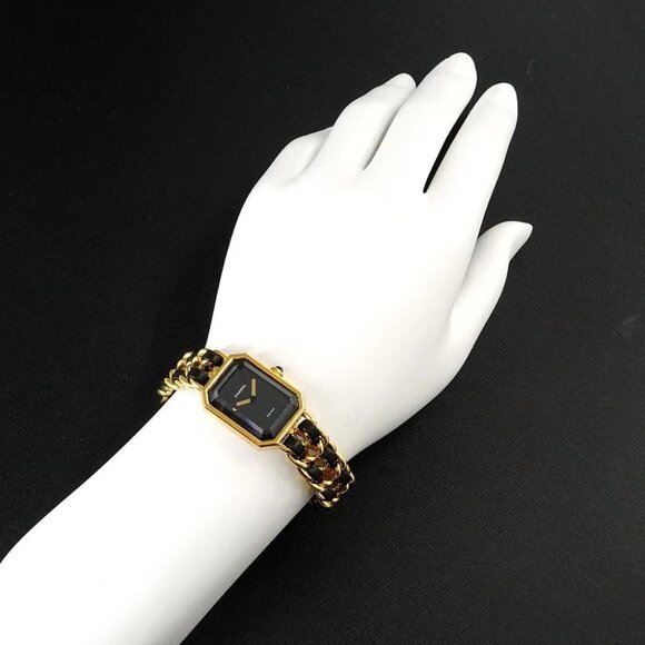 CHANEL Premiere Size XL H0001 Vintage Quartz Black Dial Ladies Watch 90281881 - Picture 6 of 6